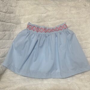 EUC The Proper Peony Light Blue Skirt with smocked waistband 4t